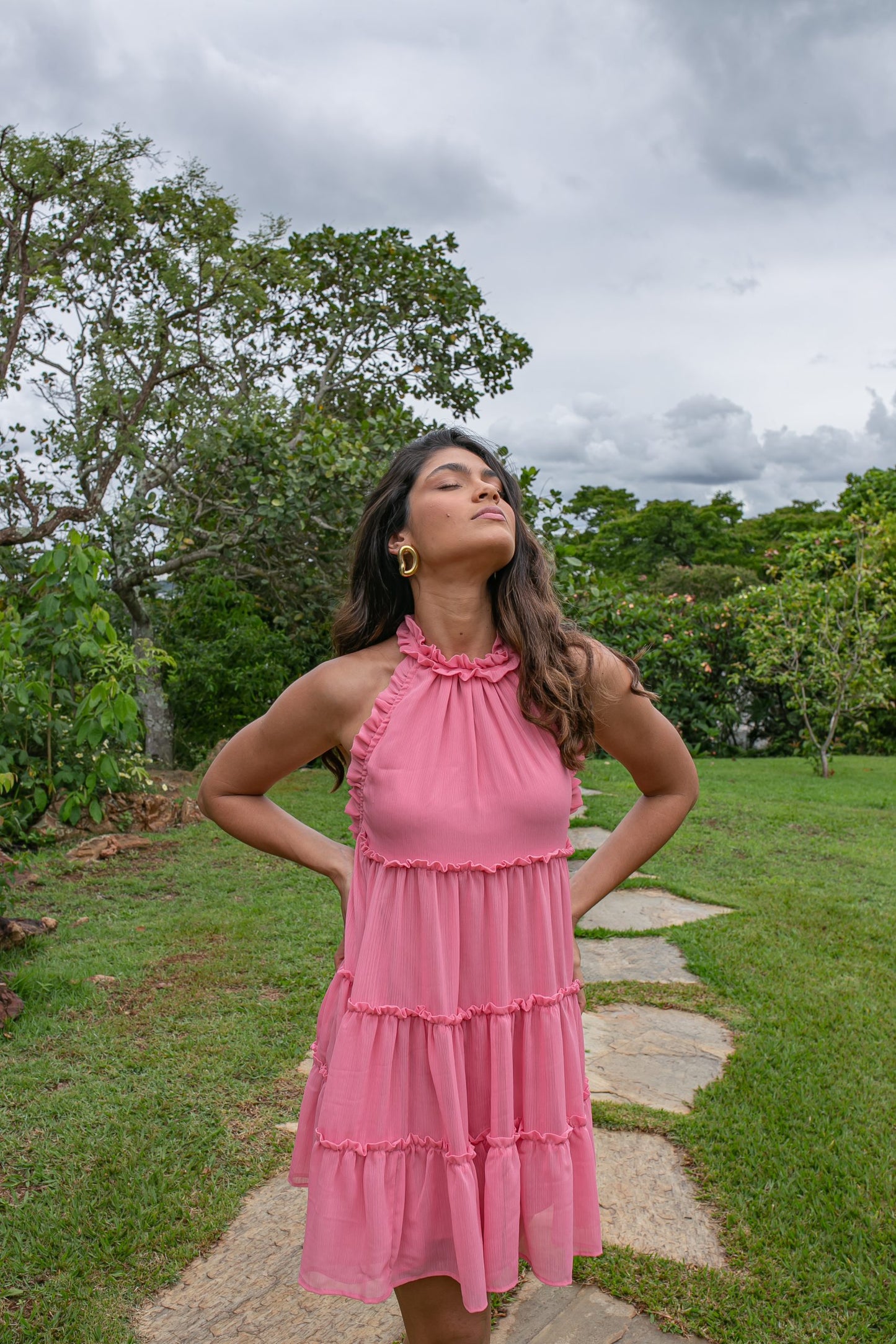 Vestido Rodado Rosa