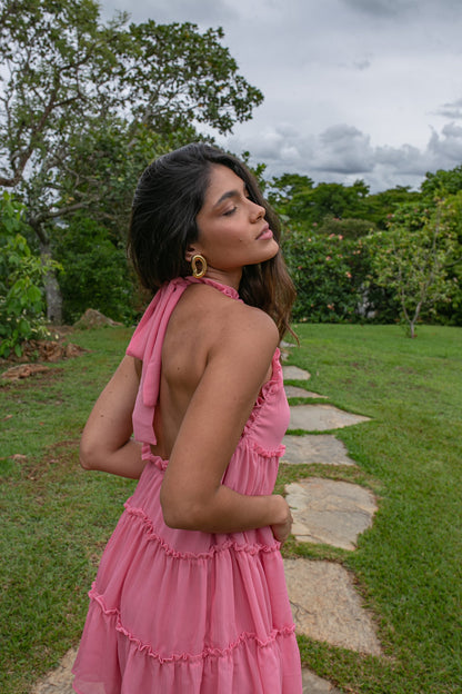 Vestido Rodado Rosa