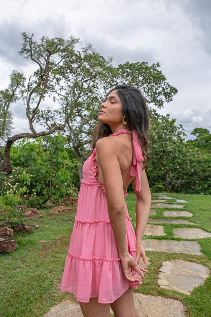 Vestido Rodado Rosa